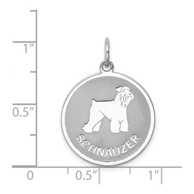 Sterling Silver Schnauzer Disc Pendant – view 4
