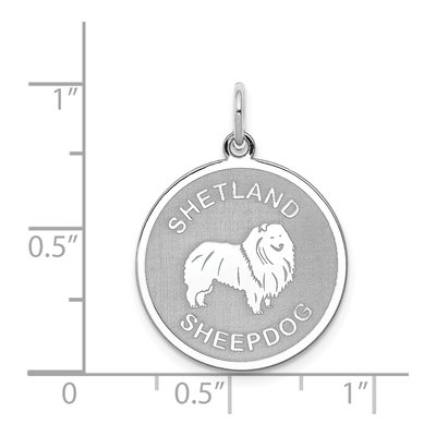 Sterling Silver Shetland Sheepdog Disc Charm – view 4