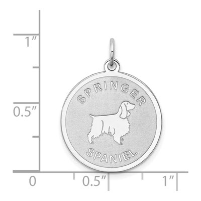 Sterling Silver Springer Spaniel Disc Charm – view 4