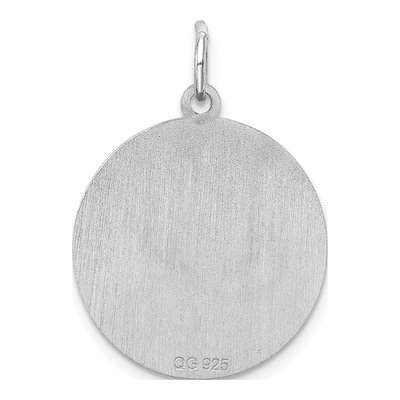 Sterling Silver St Bernard Disc Pendant – view 5