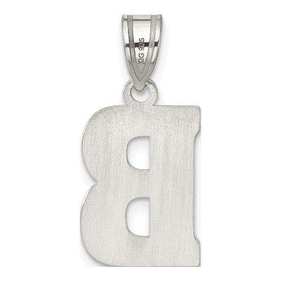 Sterling Silver Letter B Pendant – view 4