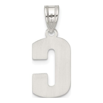 Sterling Silver Letter C Pendant – view 4