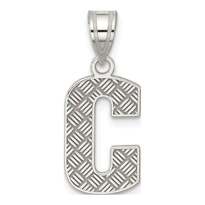 Sterling Silver Letter C Pendant