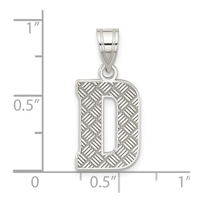 Sterling Silver Letter D Pendant – view 4