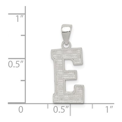 Sterling Silver Letter E Pendant – view 4