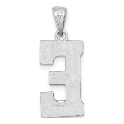 Sterling Silver Letter E Pendant – view 5