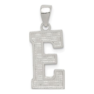 Sterling Silver Letter E Pendant