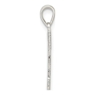 Sterling Silver Letter F Pendant – view 3