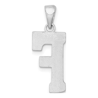 Sterling Silver Letter F Pendant – view 5