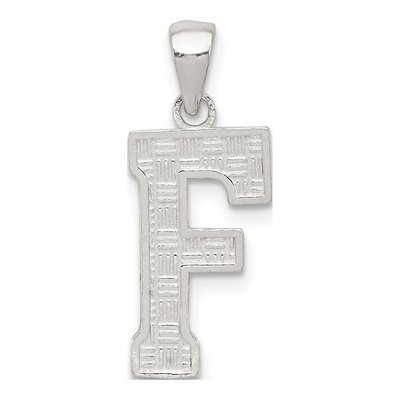 Sterling Silver Letter F Pendant