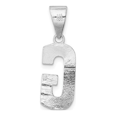 Sterling Silver Letter G Pendant – view 3