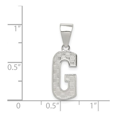 Sterling Silver Letter G Pendant – view 4