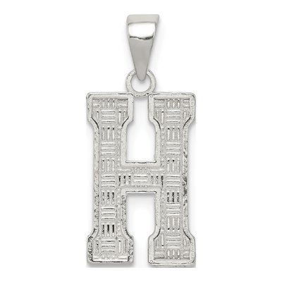 Sterling Silver Letter H Pendant