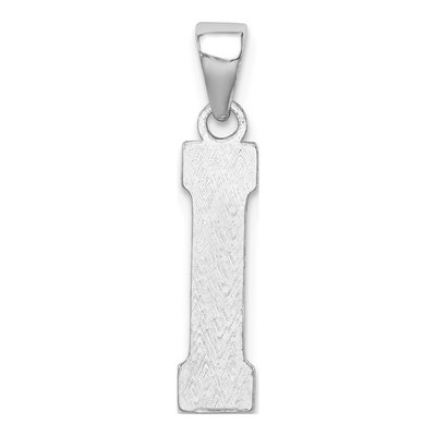 Sterling Silver Letter I Initial Pendant – view 4