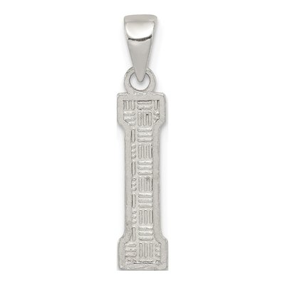 Sterling Silver Letter I Initial Pendant