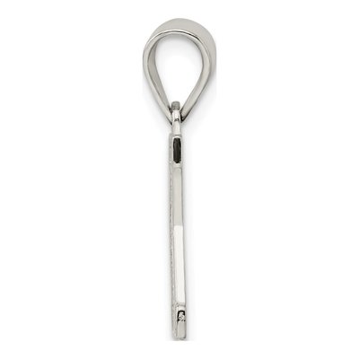 Sterling Silver Letter K Pendant – view 3