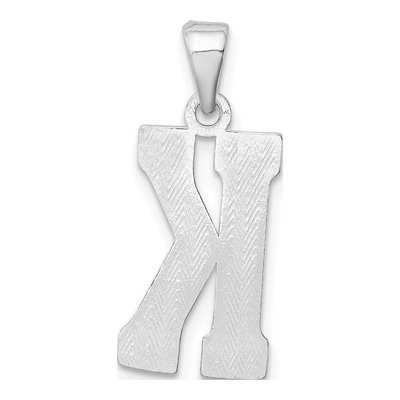 Sterling Silver Letter K Pendant – view 5