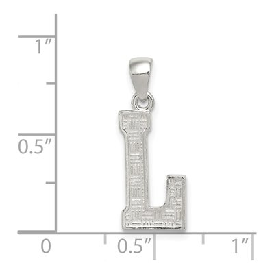 Sterling Silver Letter L Pendant – view 3