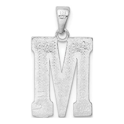 Sterling Silver Letter M Pendant – view 4