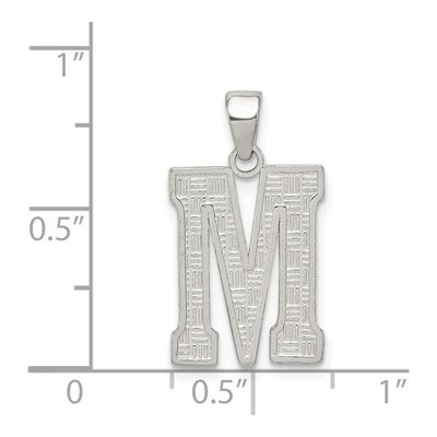 Sterling Silver Letter M Pendant – view 5