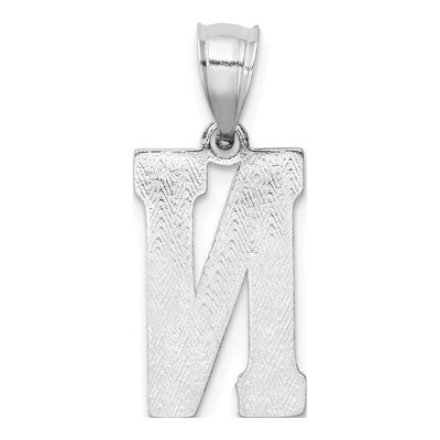 Sterling Silver Letter N Pendant – view 4