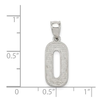 Sterling Silver Letter O Pendant – view 3