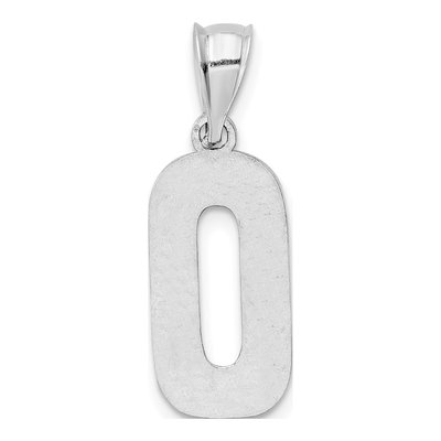 Sterling Silver Letter O Pendant – view 4