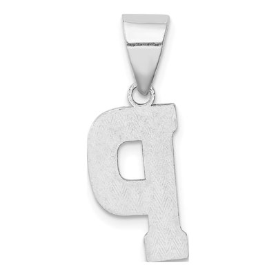 Sterling Silver Letter P Pendant – view 4