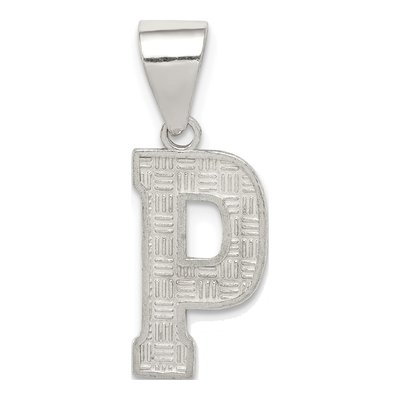 Sterling Silver Letter P Pendant