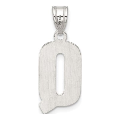 Sterling Silver Letter Q Pendant – view 3
