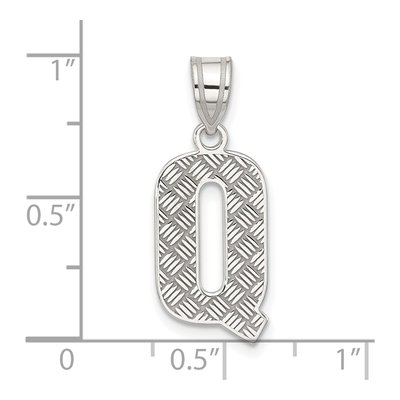 Sterling Silver Letter Q Pendant – view 4