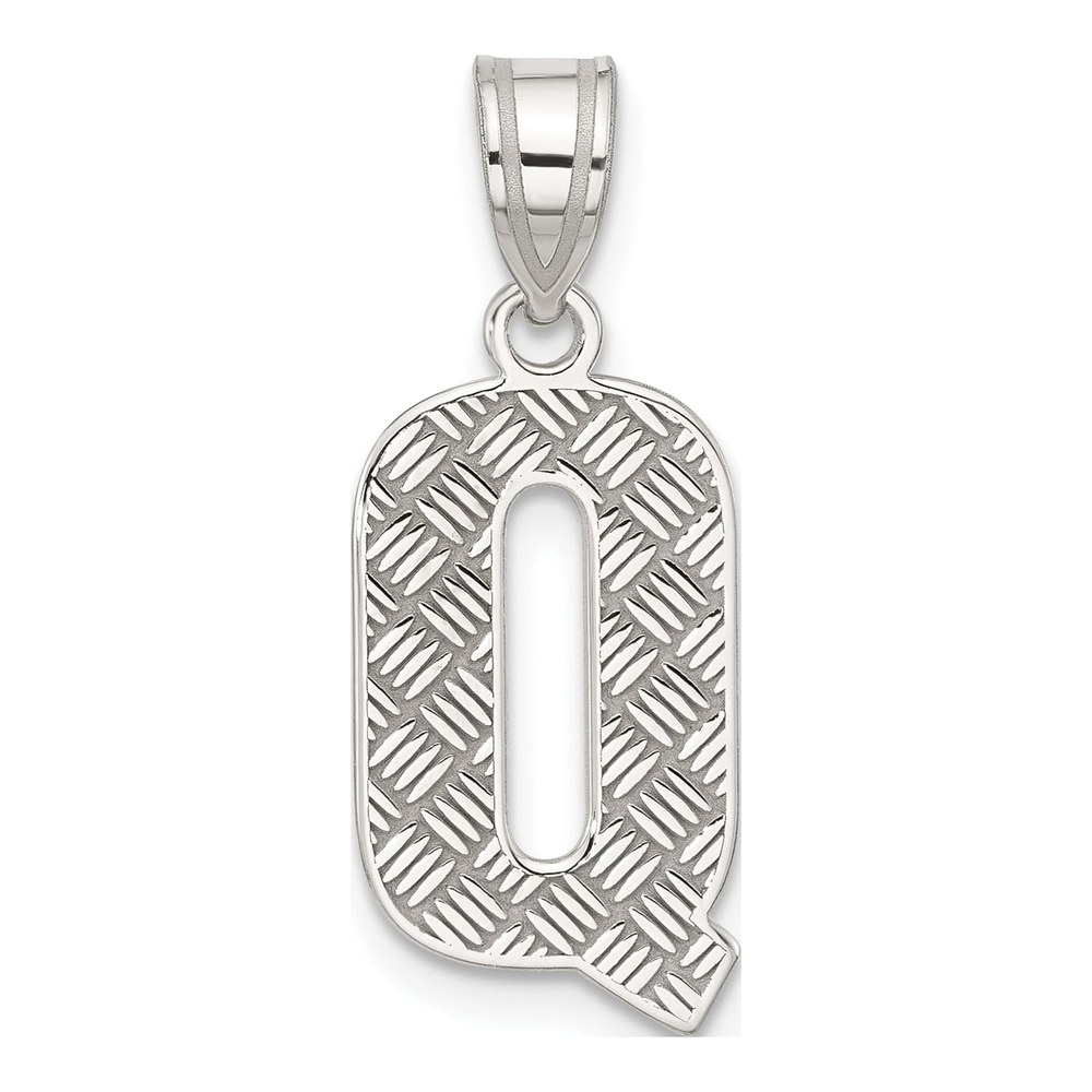 Sterling Silver Letter Q Pendant