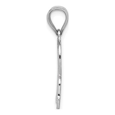 Sterling Silver Letter R Pendant – view 3
