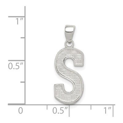 Sterling Silver Letter S Pendant – view 4
