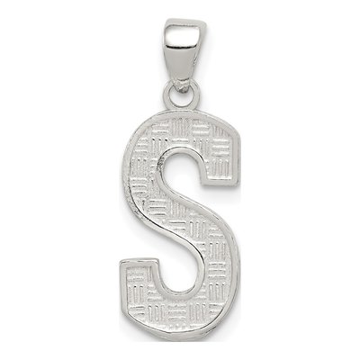 Sterling Silver Letter S Pendant