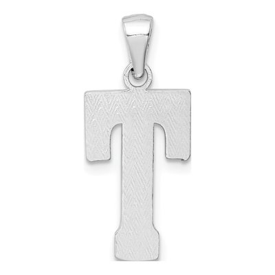 Sterling Silver Letter T Pendant – view 4