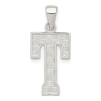 Sterling Silver Letter T Pendant