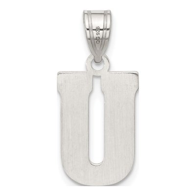 Sterling Silver Letter U Pendant – view 3