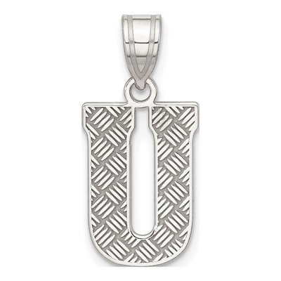 Sterling Silver Letter U Pendant