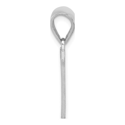 Sterling Silver Letter V Pendant – view 3