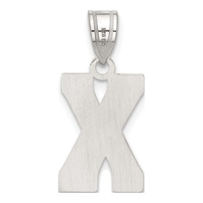 Sterling Silver Letter X Pendant – view 3