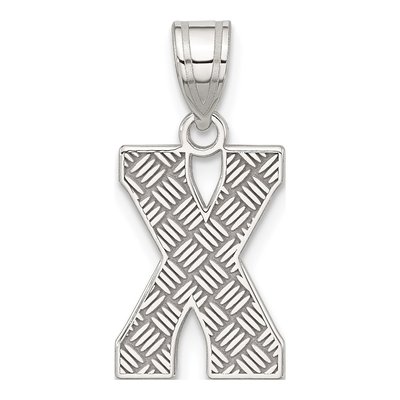 Sterling Silver Letter X Pendant