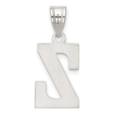 Sterling Silver Letter Z Pendant – view 3