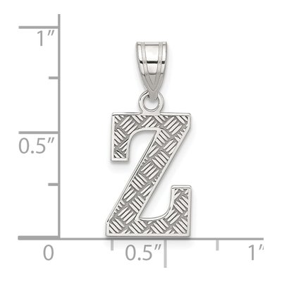 Sterling Silver Letter Z Pendant – view 4