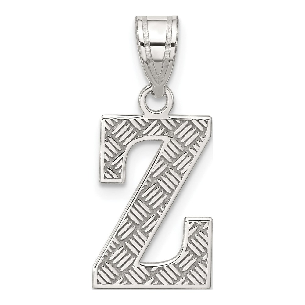 Sterling Silver Letter Z Initial Pendant