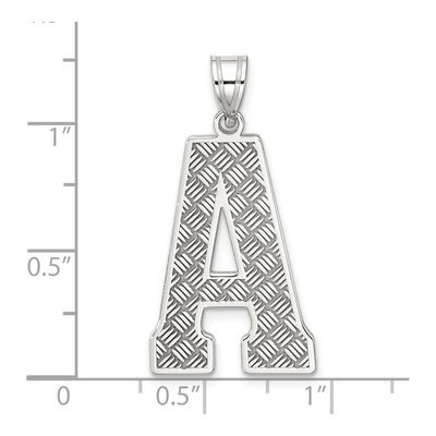 Sterling Silver Letter A Pendant – view 3