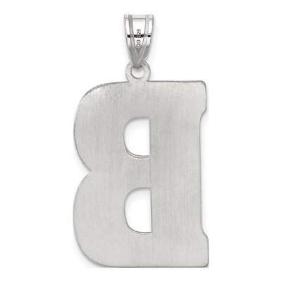 Sterling Silver Letter B Pendant – view 5