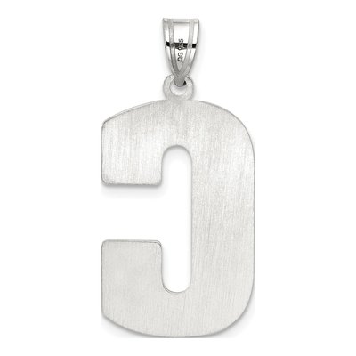 Sterling Silver Letter C Pendant – view 4