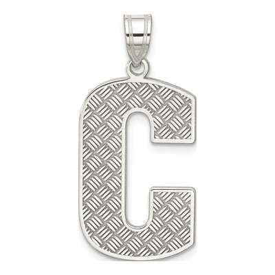 Sterling Silver Letter C Pendant