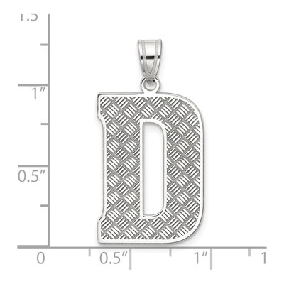 Sterling Silver Letter D Pendant – view 4